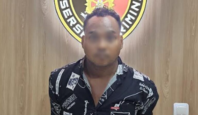 Sosok Khotib (28) residivis pencurian motor saat diamankan oleh Polres Gresik