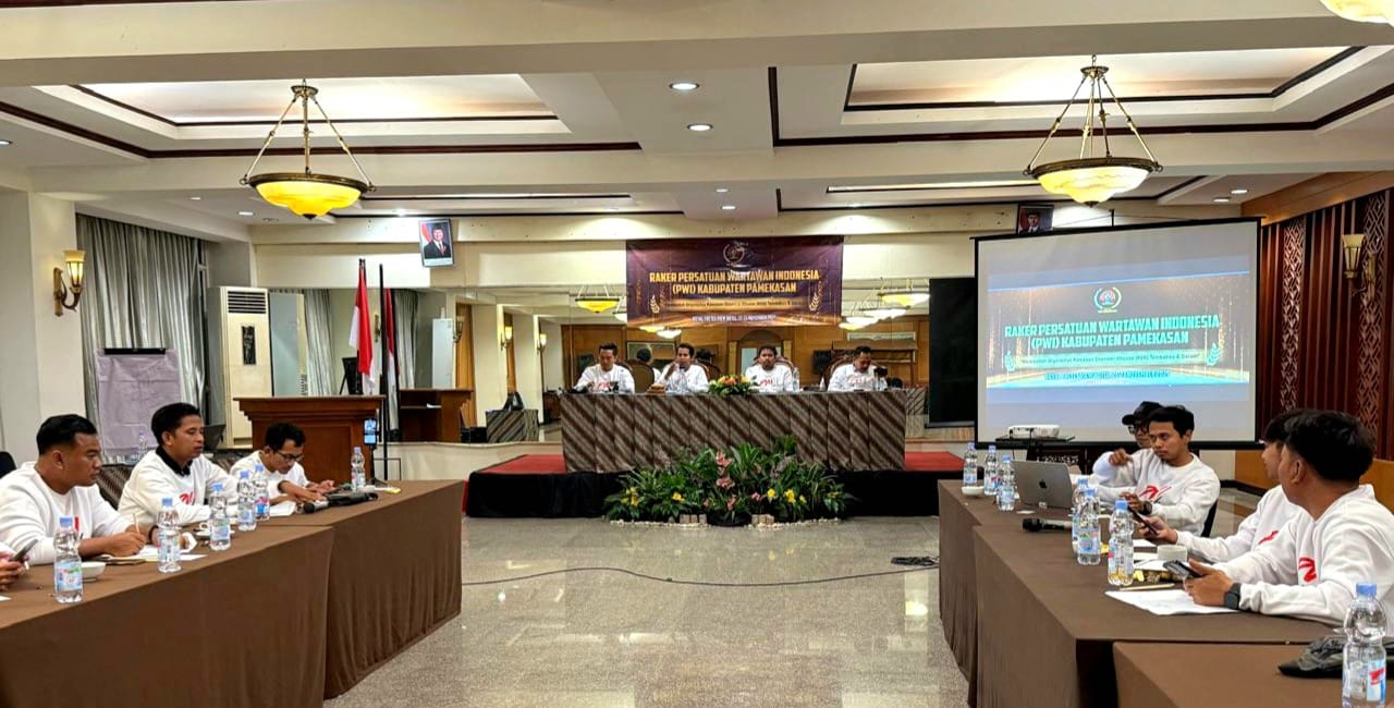Suasana Raker Persatuan Wantawan Indonesia (PWI) Kabupaten Pamekasan