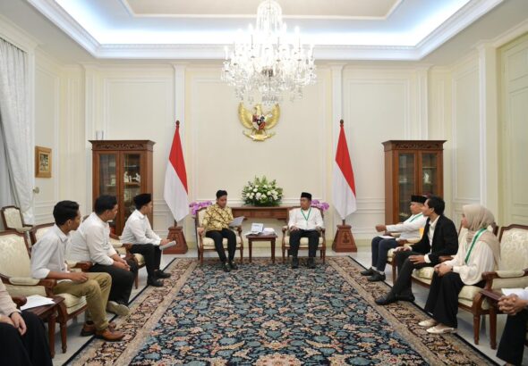 DPP Mahasantri menyampaikan  sejumlah permasalahan  dunia pesantren di hadaoan Wakil Presiden RI, Gibran Rakabuming